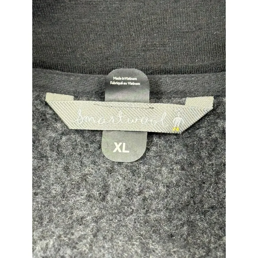 Smartwool Echo Lake Half Zip Wool Sweater Men's XL Dark Gray Winter Outdoor Warm